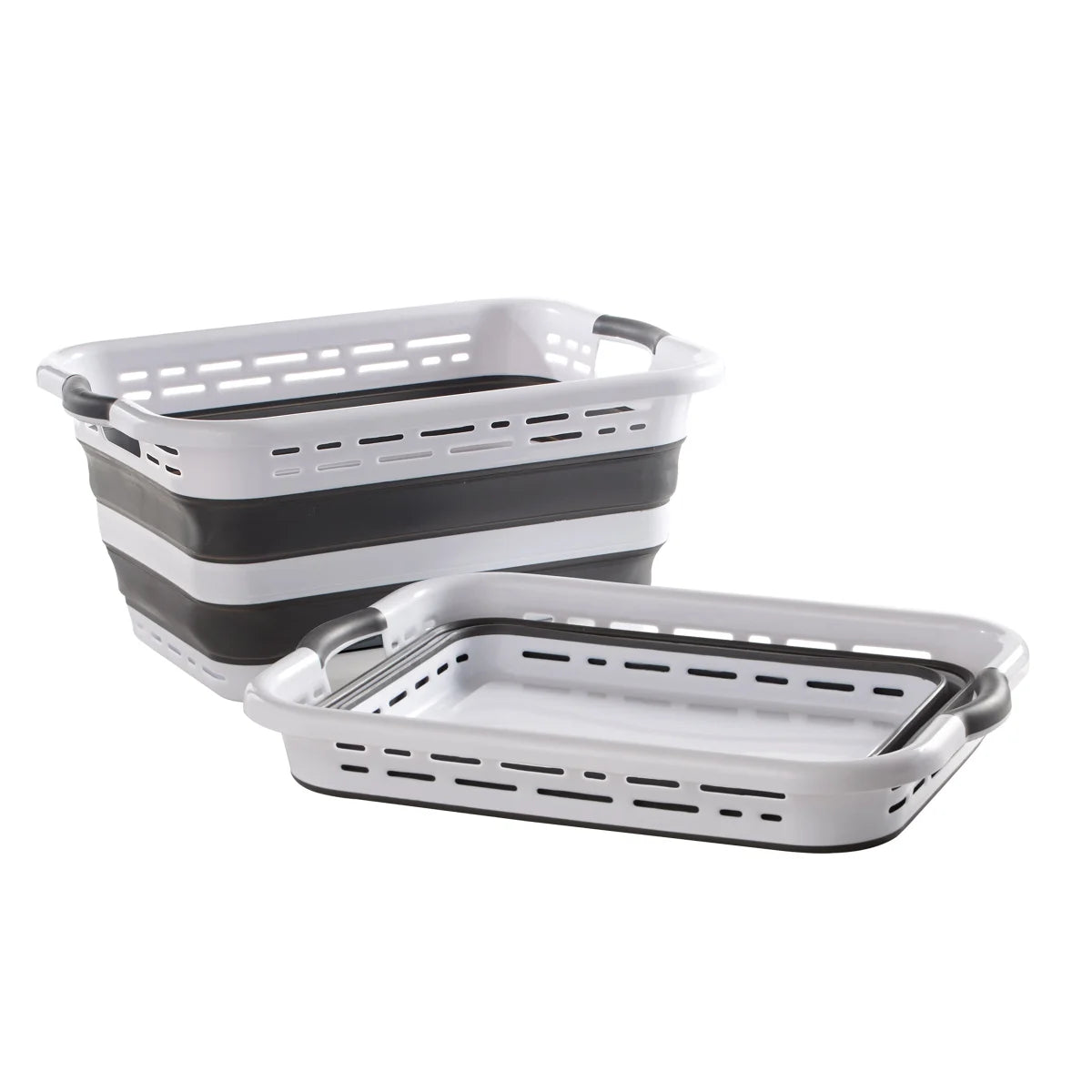 Pop and Load Collapsible Laundry Basket, 2-pack