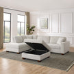 Thomasville Miles Left-hand Facing 3-piece Fabric Sectional with Storage Ottoman