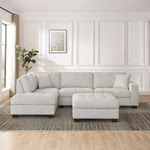 Thomasville Miles Left-hand Facing 3-piece Fabric Sectional with Storage Ottoman