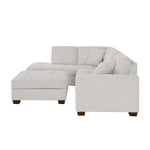 Thomasville Miles Left-hand Facing 3-piece Fabric Sectional with Storage Ottoman