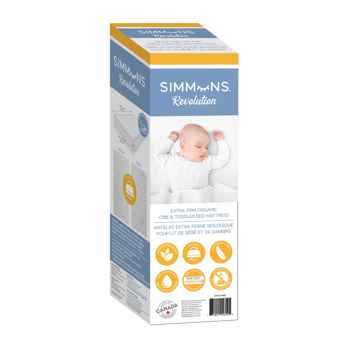 Simmons Revolution Organic Crib and Toddler Bed Mattress