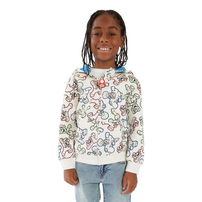 Licensed Kids Full Zip Hoodie - White