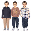 Pekkle Kids Tops, 3-pack - Brown