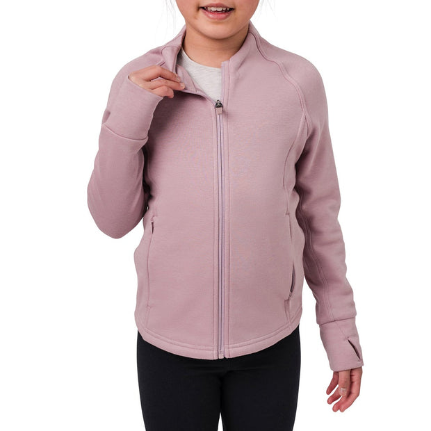 Tuff Athletics Girl’s Fleece Full Zip Jacket - Pink