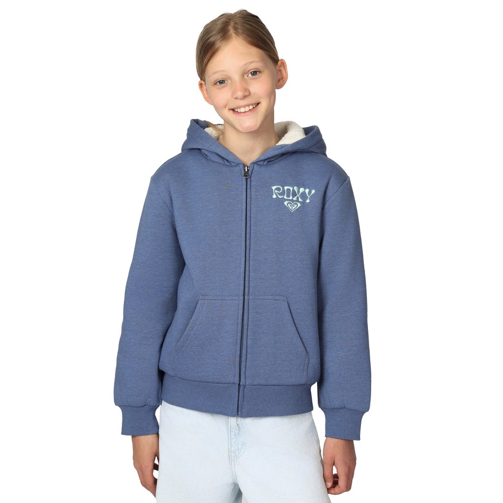 Quiksilver Boys and Roxy Girls Sherpa Lined Hoodie - Blue