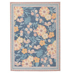 Viana Amalfi Collection Navy Floral Indoor/Outdoor Area Rug
