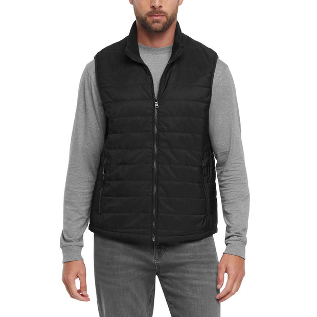 Banana Republic Men's Quilted Vest - Black