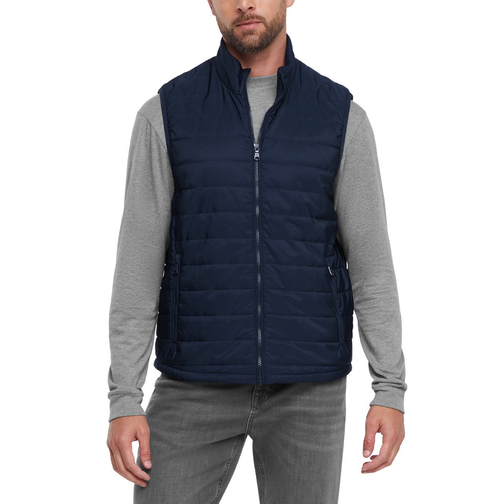 Banana Republic Men's Quilted Vest - Blue