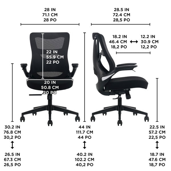 La-Z-Boy Mid-back Mesh Office Chair, Black