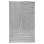 Viana Bahamas Collection Grey Monoline Indoor/Outdoor Reversible Area Rug