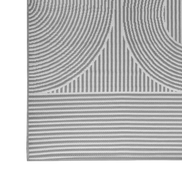 Viana Bahamas Collection Grey Monoline Indoor/Outdoor Reversible Area Rug