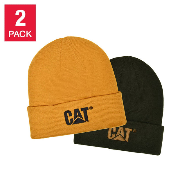 Caterpillar Unisex Beanie, 2-pack - Yellow