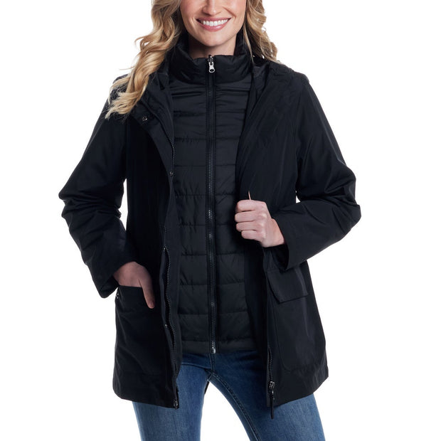 Weatherproof Women’s 3 in 1 Jacket - Black