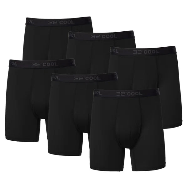 32 Degrees Men’s Comfort Mesh Boxer Brief, 6-pack
