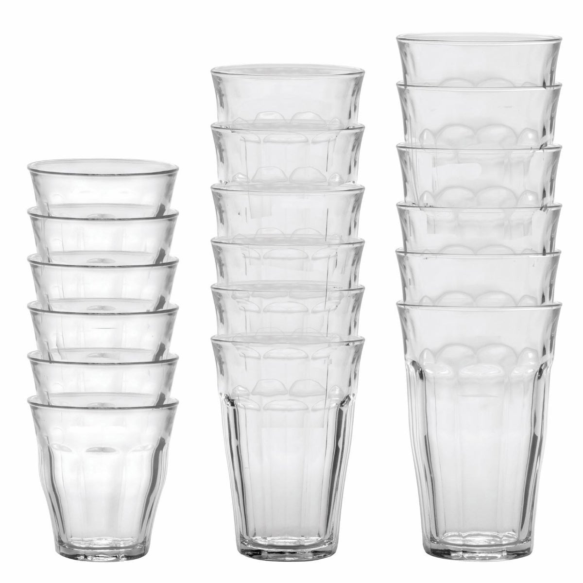 Duralex Picardie Made In France Drinkware Set, 18 pieces
