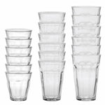 Duralex Picardie Made In France Drinkware Set, 18 pieces