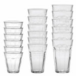 Duralex Picardie Made In France Drinkware Set, 18 pieces