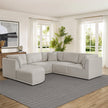Thomasville 6-piece Modular Fabric Sectional with Ottoman