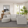 Thomasville 6-piece Modular Fabric Sectional with Ottoman