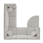 Thomasville 6-piece Modular Fabric Sectional with Ottoman