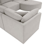 Thomasville 6-piece Modular Fabric Sectional with Ottoman