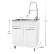 Transform 28 in. All-In-One RTA Laundry Cabinet with Stainless Steel Sink and Faucet