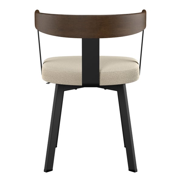 Amisco Lars Dining Chair in Bouclé Polyester, Cream