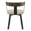 Amisco Lars Dining Chair in Bouclé Polyester, Cream
