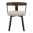 Amisco Lars Dining Chair in Bouclé Polyester, Cream