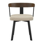 Amisco Lars Dining Chair in Bouclé Polyester, Cream