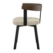 Amisco Lars Dining Chair in Bouclé Polyester, Cream