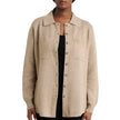 Como Vintage Women's Knit Shirt Jacket - Brown