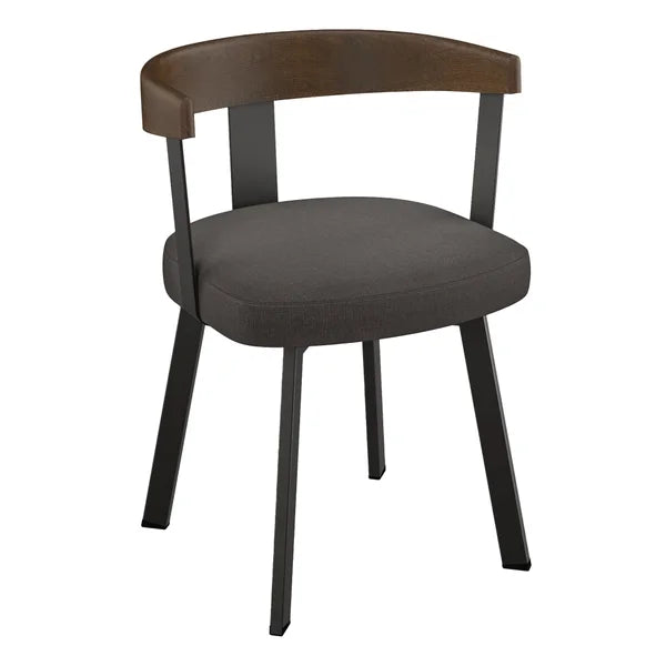 Amisco Lars Dining Chair in Polyester, Grey