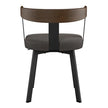 Amisco Lars Dining Chair in Polyester, Grey