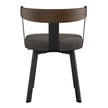 Amisco Lars Dining Chair in Polyester, Grey