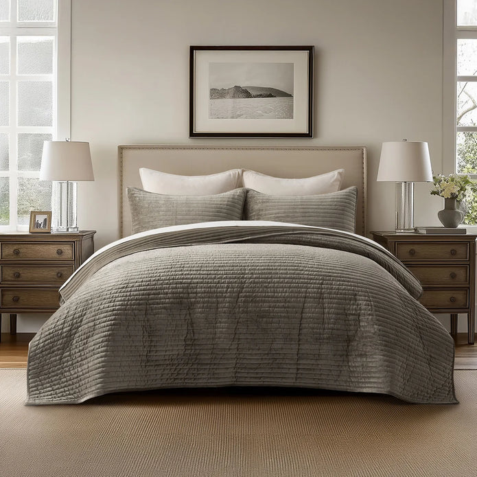 Evergrace Pearlvelvet Channel Quilt Set