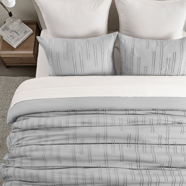 Evergrance  Scandi Abstract Clipped Microfiber Comforter Set