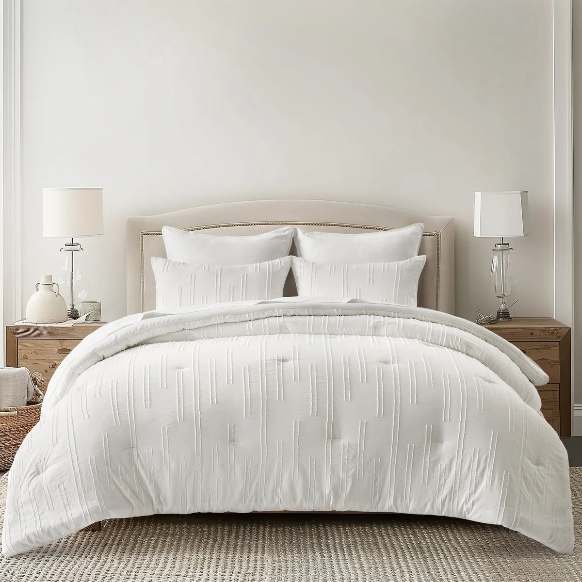 Evergrance  Scandi Abstract Clipped Microfiber Comforter Set