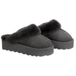 Kirkland Signature Women's Shearling Platform Slipper - Grey