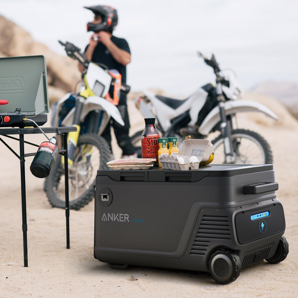 Anker Solix EverFrost 2, 58L Electric Cooler, with extra removable battery and 100W solar panel