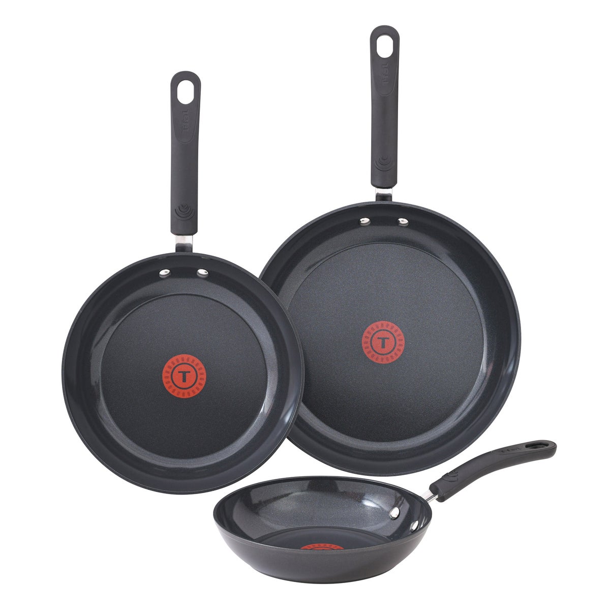 T-fal Ceramic Non-Stick Skillet Set, 3-piece