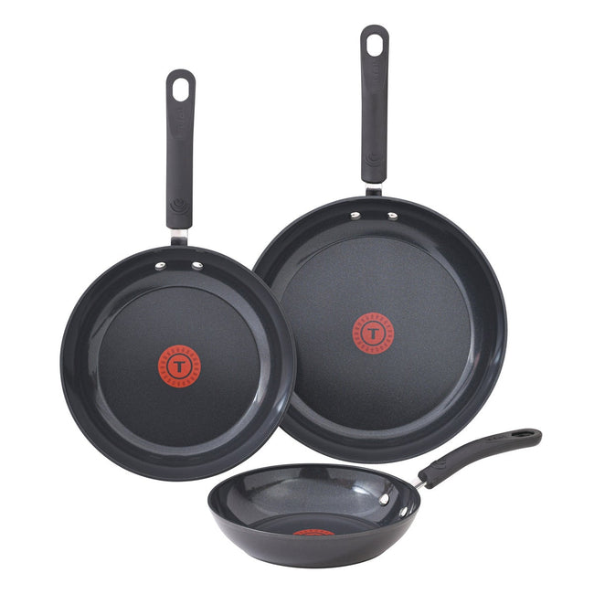 T-fal Ceramic Non-Stick Skillet Set, 3-piece