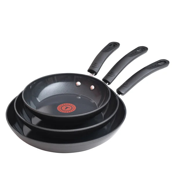 T-fal Ceramic Non-Stick Skillet Set, 3-piece