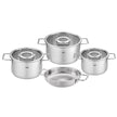 Fissler Pure Collection Stainless Steel Cookware Set, 7-piece
