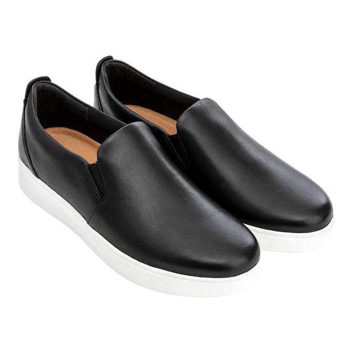 FitFlop Women's Rally Leather Slip-On Skate Sneakers