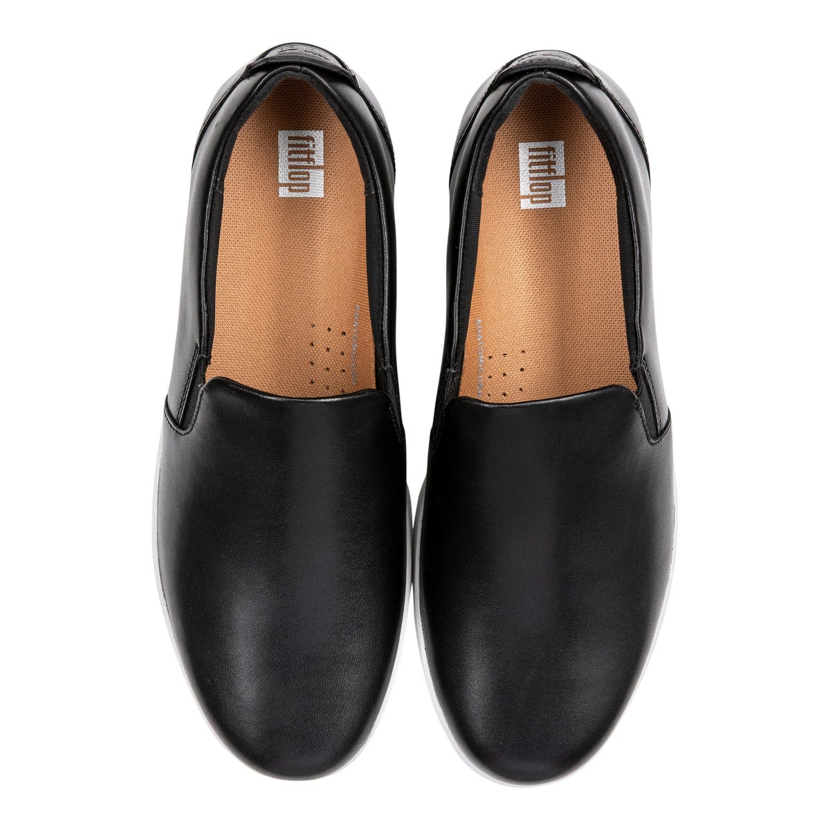 FitFlop Women's Rally Leather Slip-On Skate Sneakers