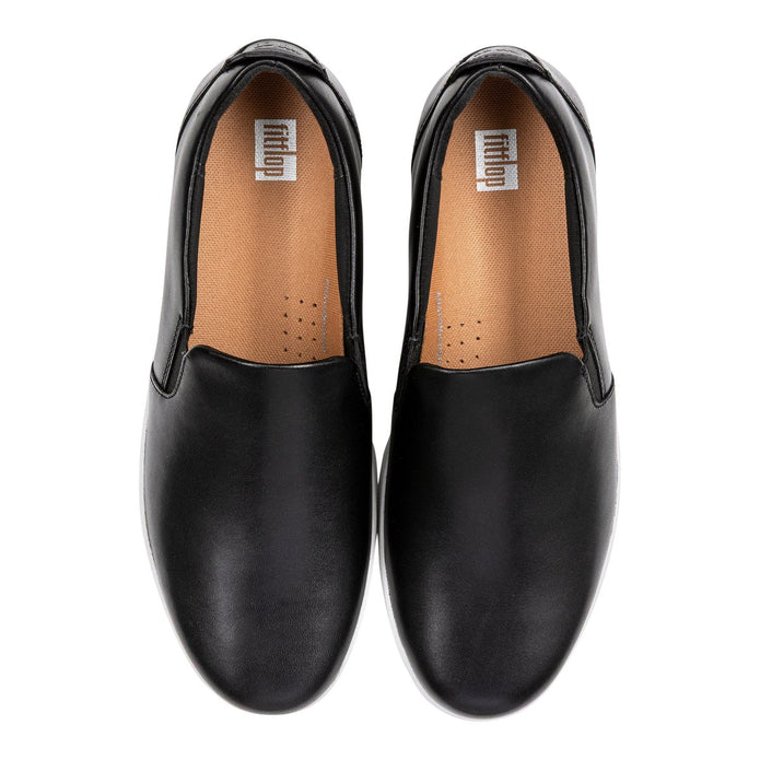 FitFlop Women's Rally Leather Slip-On Skate Sneakers