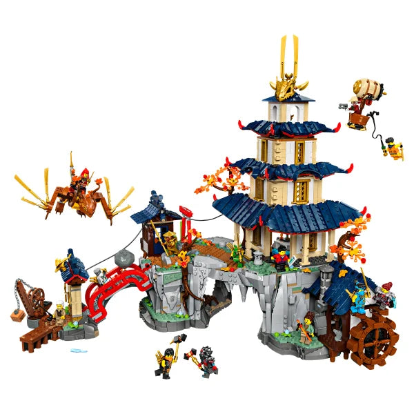 LEGO NINJAGO Tournament Temple City 71814 with Bonus LEGO Minecraft The Wolf Stronghold Fortress Playset Video Game Toy 21261