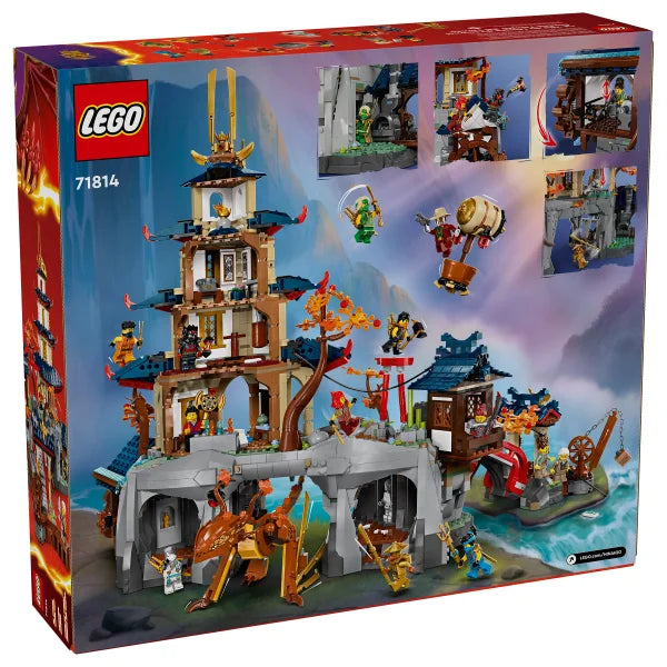 LEGO NINJAGO Tournament Temple City 71814 with Bonus LEGO Minecraft The Wolf Stronghold Fortress Playset Video Game Toy 21261