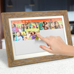 Aluratek 13.3 in. Wi-Fi Touchscreen Distressed Wood Digital Photo Frame with 16GB Built-in Memory